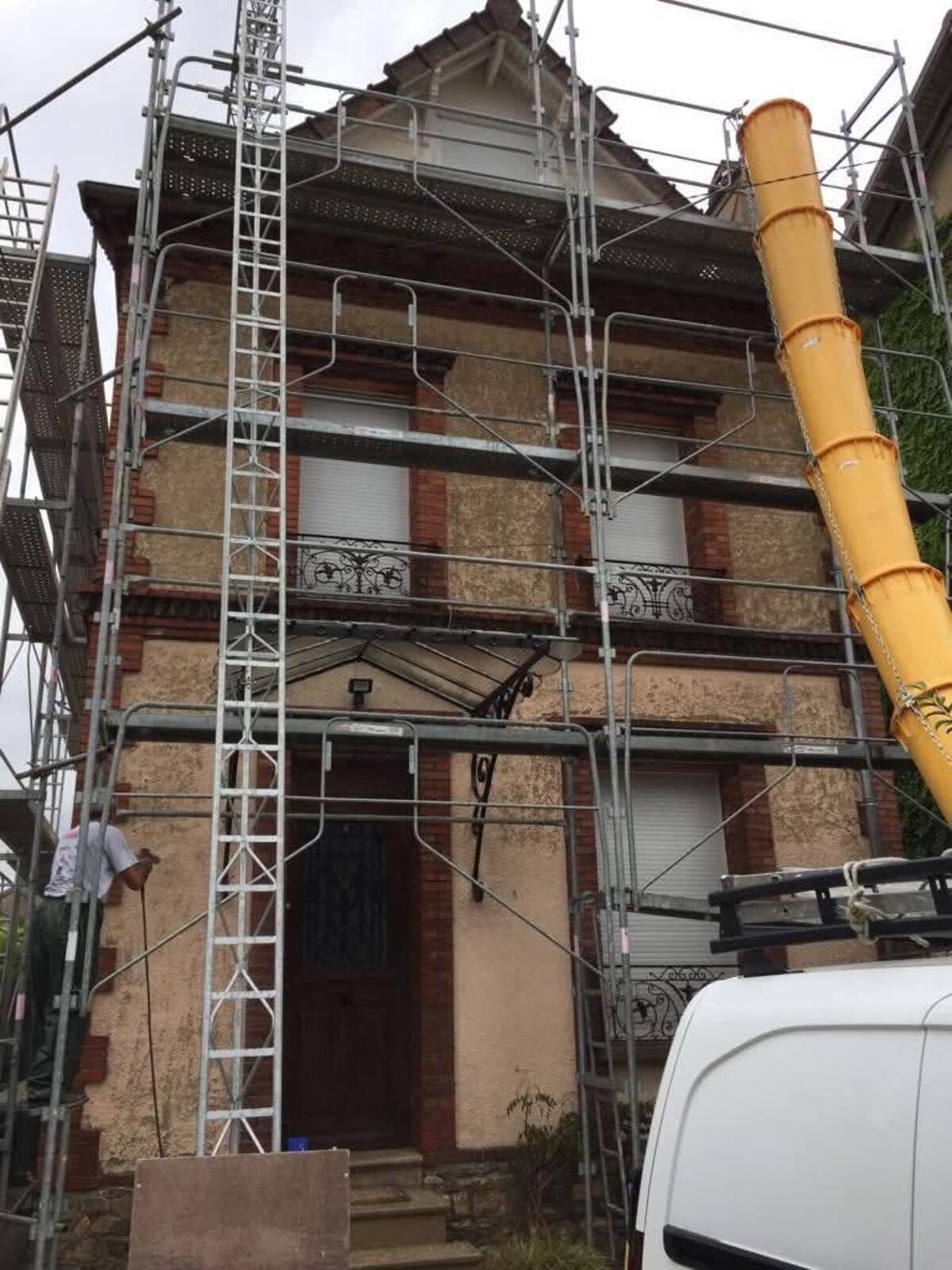 Réalisation ravalement façade pavillon